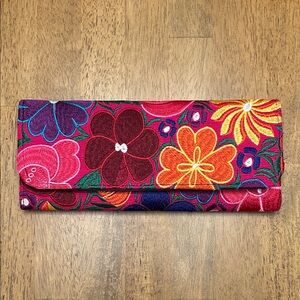 Handmade Floral Embroidered Clutch